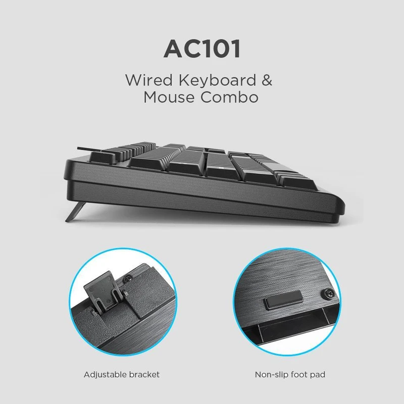 ست کیبورد و موس آئولا مدل AC101 سیم دار
